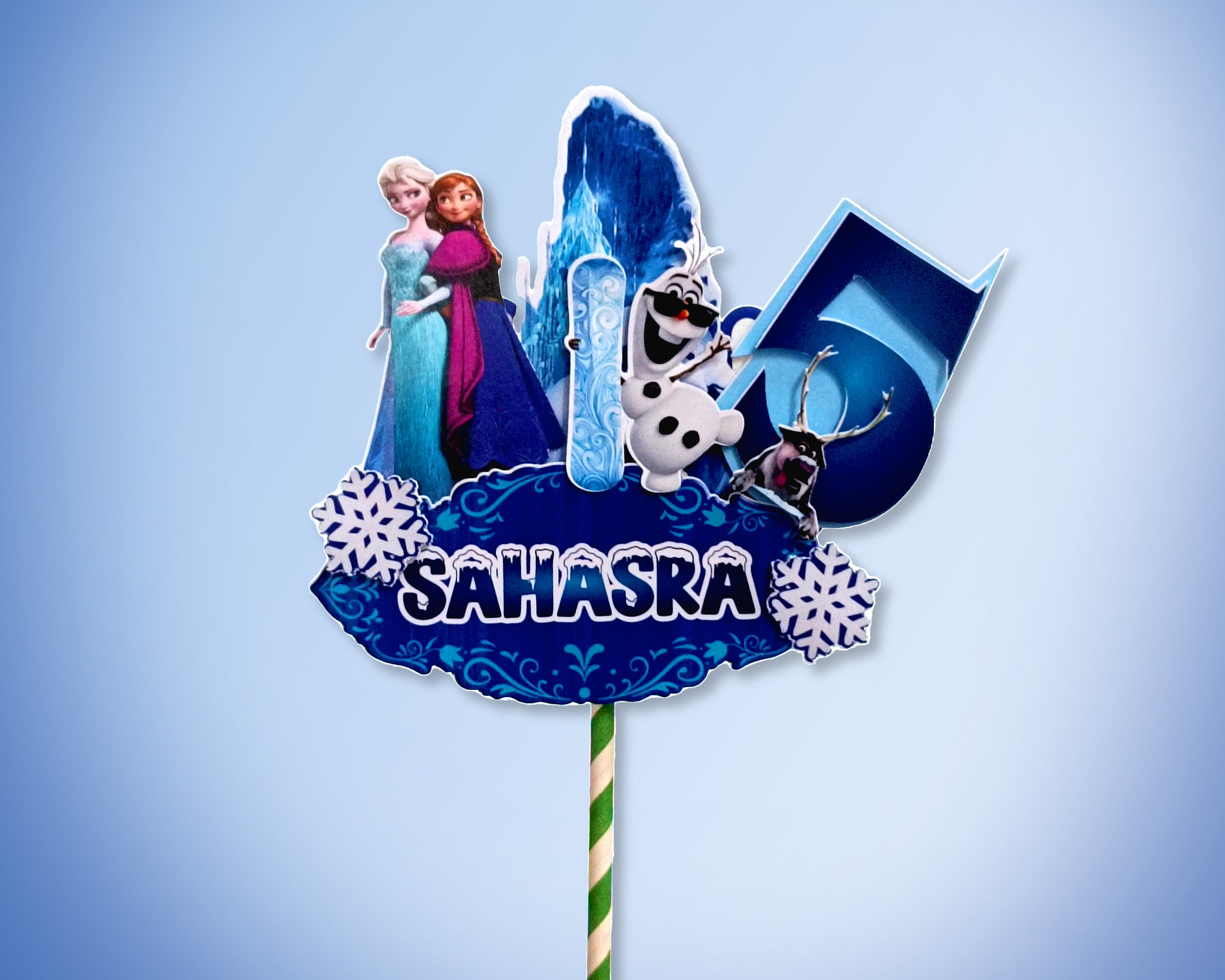Frozen Theme Hand Crafted Cake Topper