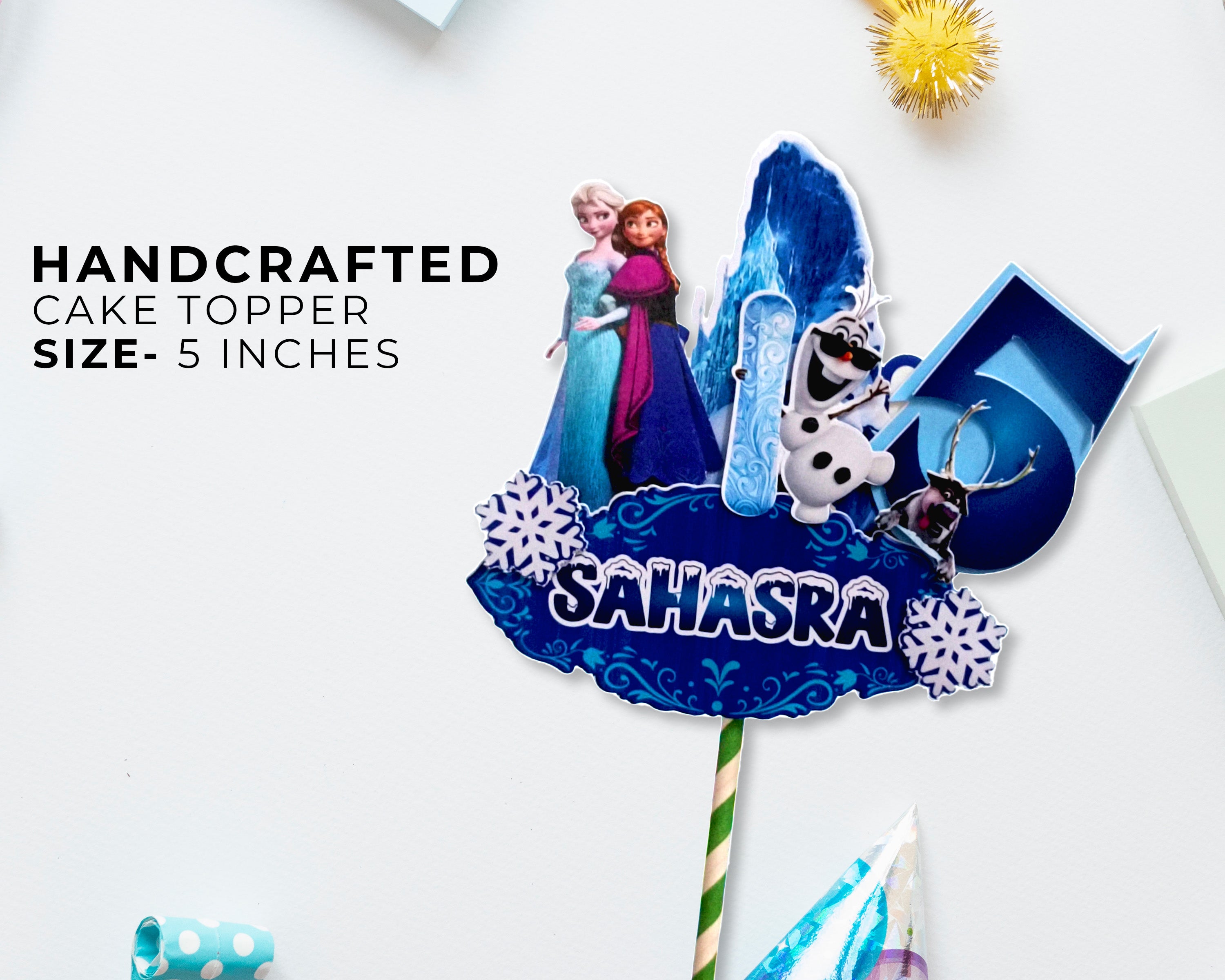 Frozen Theme Hand Crafted Cake Topper