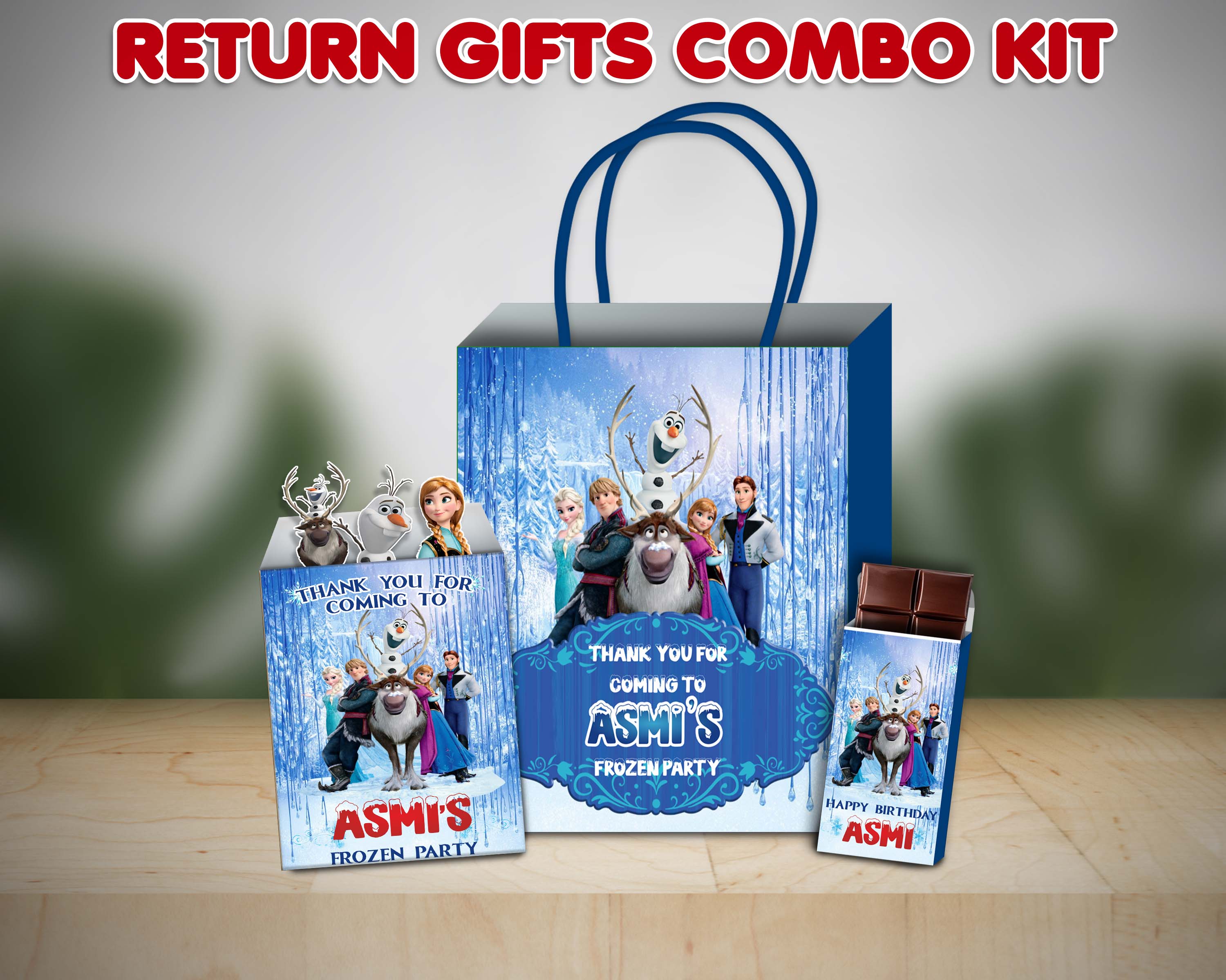 Frozen Theme Return Gift Bag