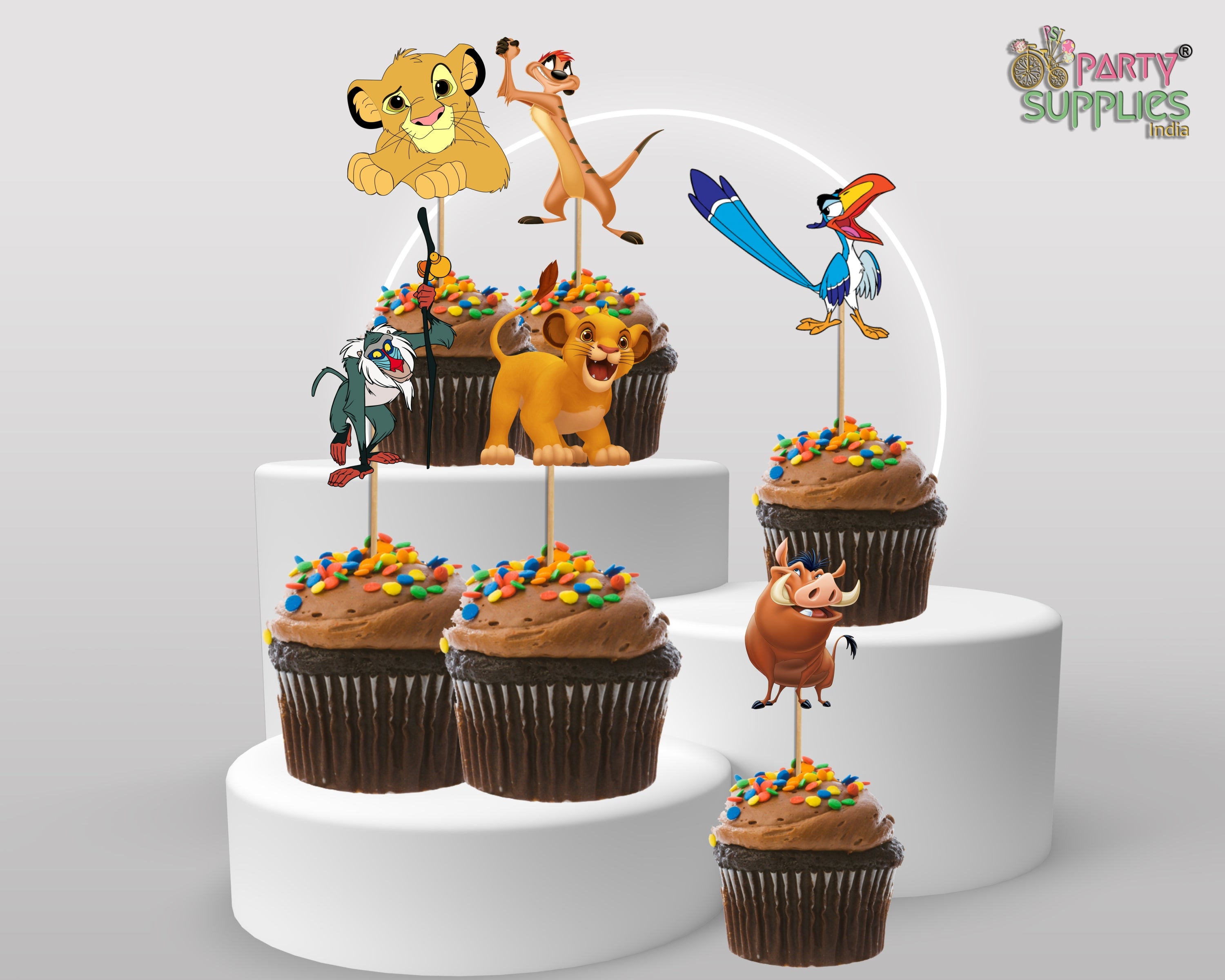 Lion King Theme Cup Cake Topper