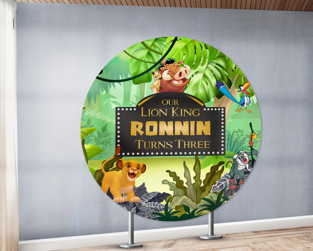 Lion King Theme Customized Round Backdrop