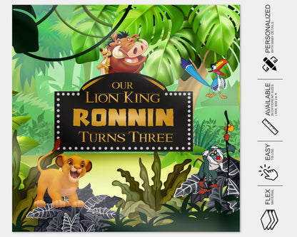 Lion King Theme Customized Square Backdrop