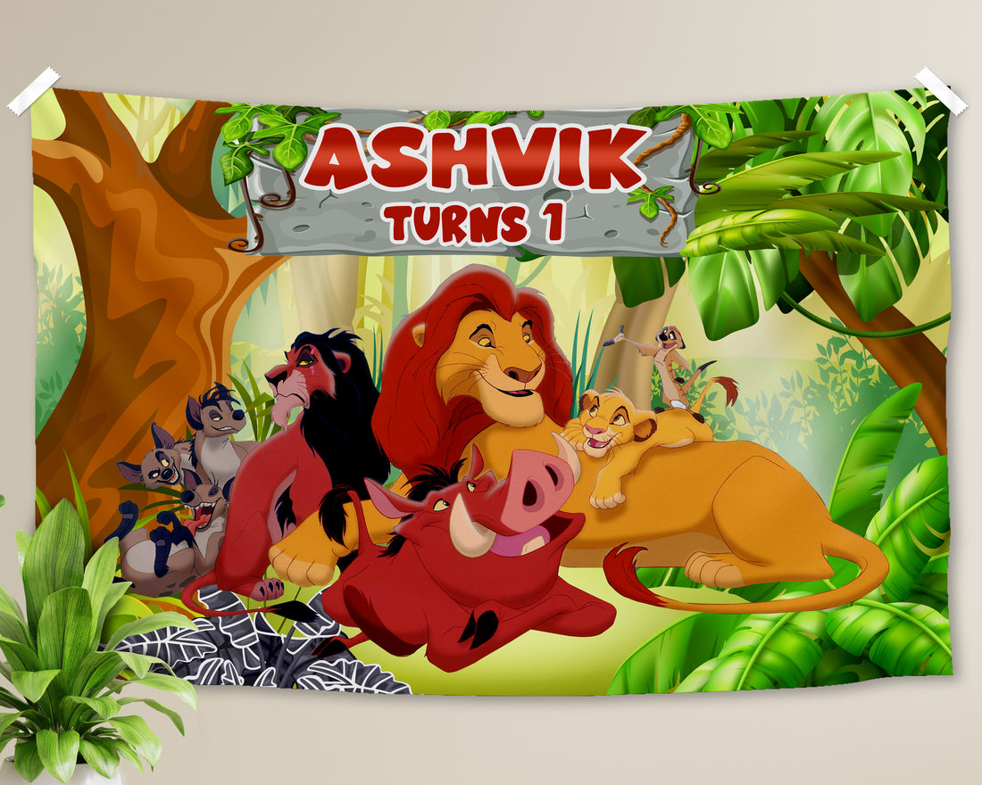 Lion King Theme Personalized Backdrop