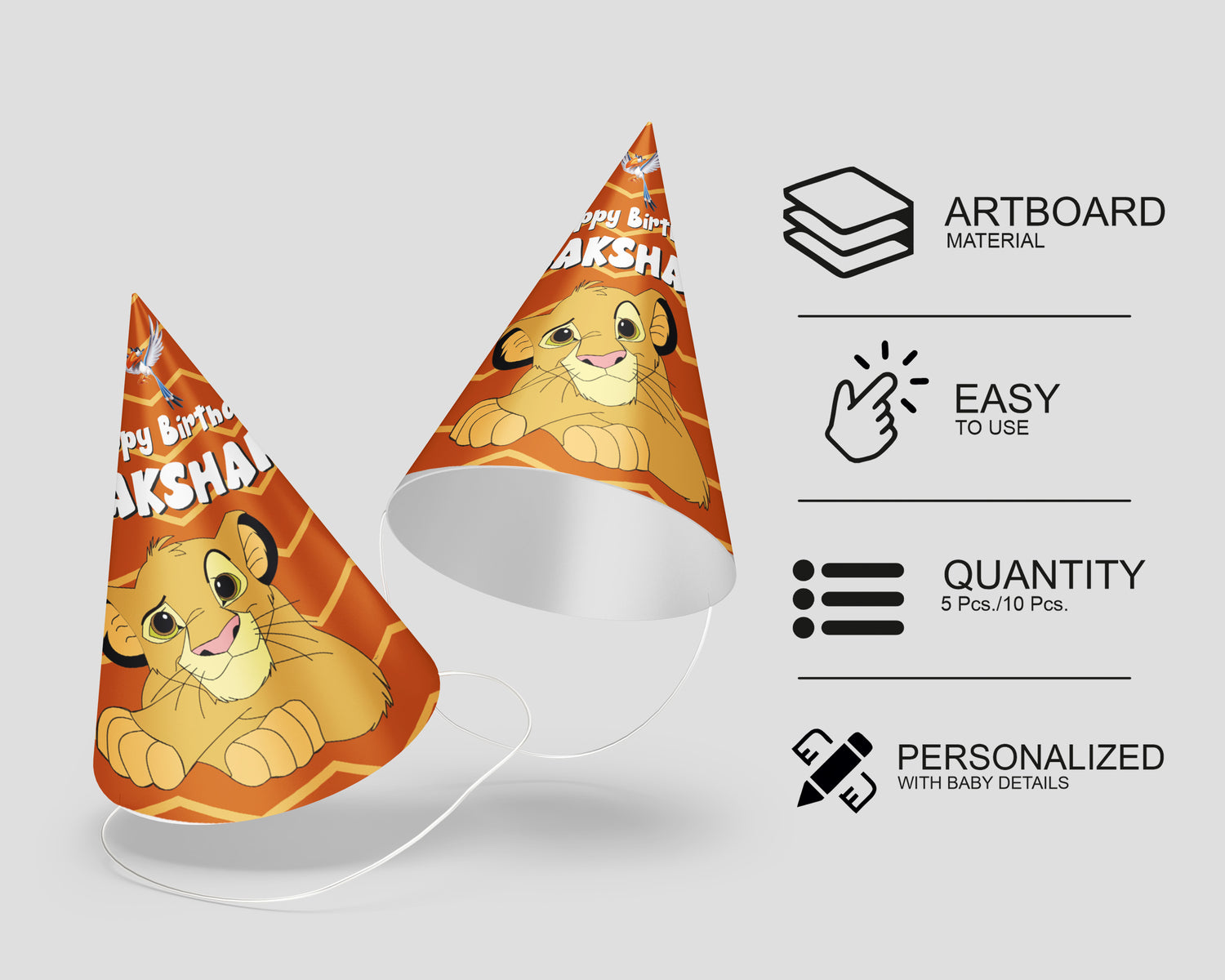 Lion King Theme Personalized Hat Party Supplies For Kids Online