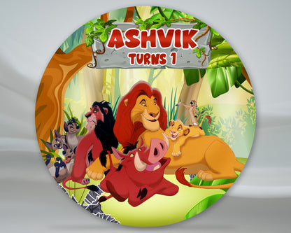 Lion King Theme Personalized Backdrop