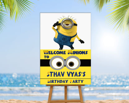 Minion Theme Customized Welcome Board