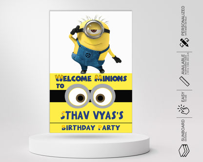 Minion Theme Customized Welcome Board