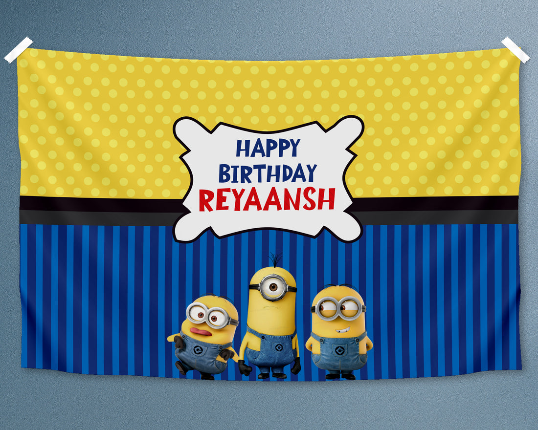 Minion Theme Personalized Backdrop