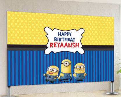 Minion Theme Personalized Backdrop
