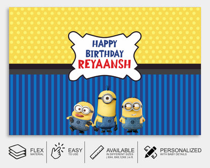Minion Theme Personalized Backdrop