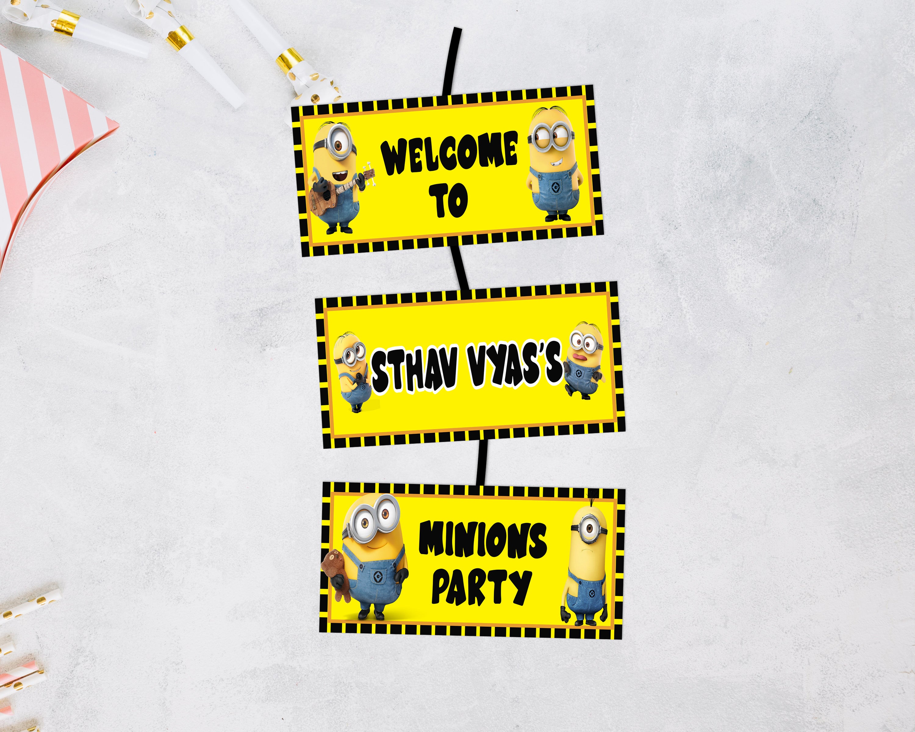 Minion Theme Personalized Door Poster