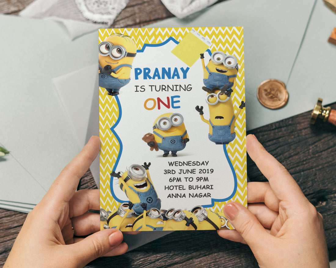 Minion Theme Personalized Invite