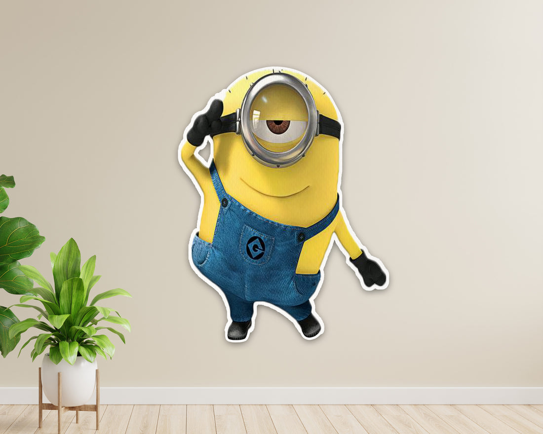 Minion Theme Salute Pose Cutout