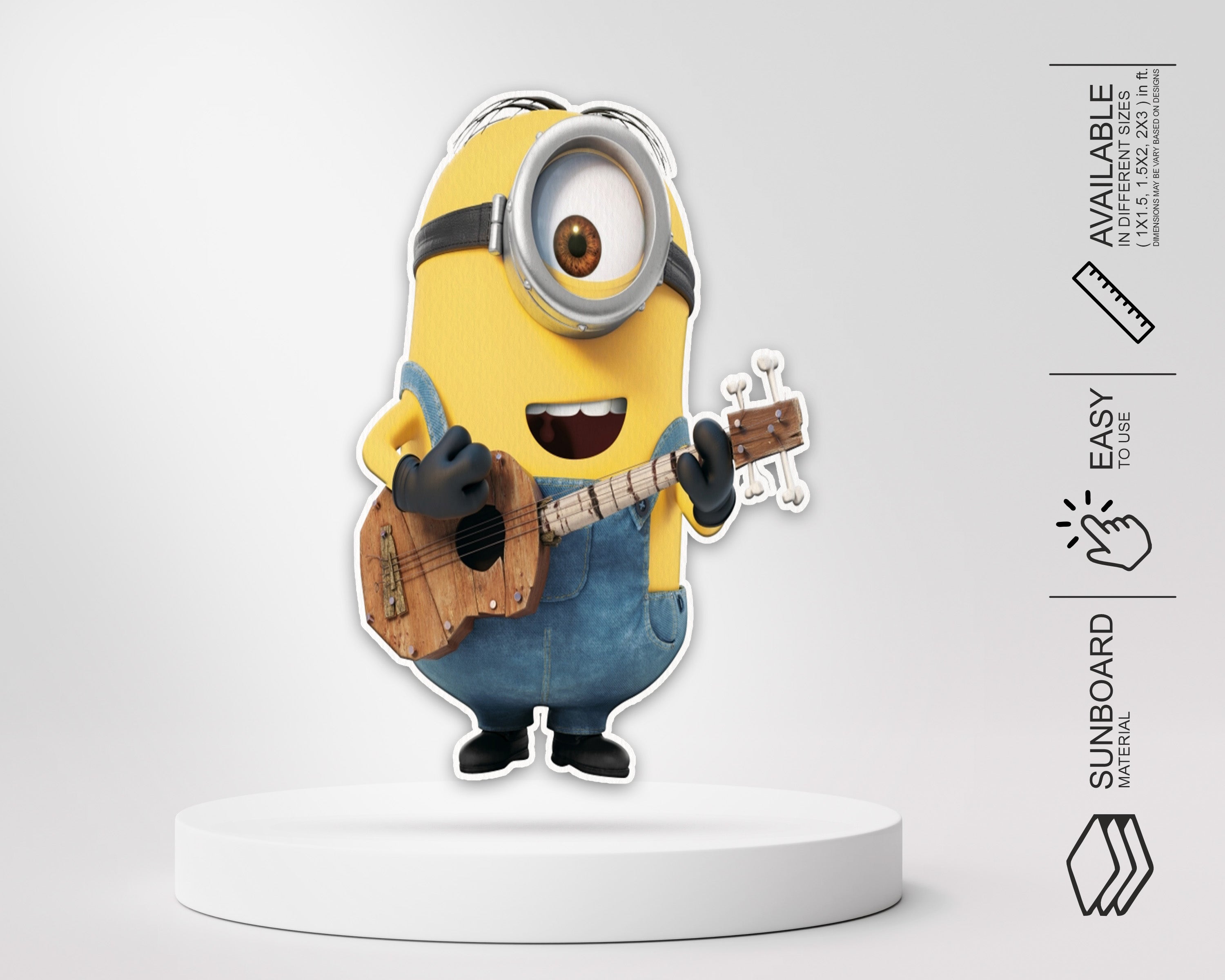 Minion Theme with Guitar in Hand Cutout