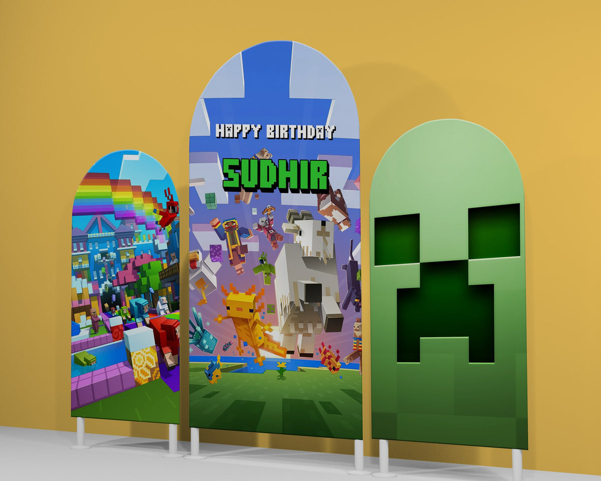 Minecraft Theme Arch Backdrop