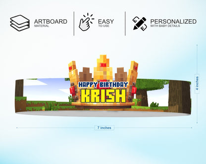 Minecraft Theme Crown Hat