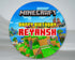 Minecraft Theme Customized Round Backdrop