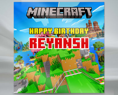 Minecraft Theme Customized Square Backdrop