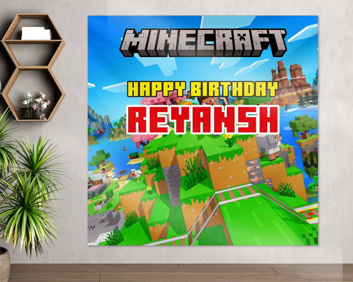 Minecraft Theme Customized Square Backdrop