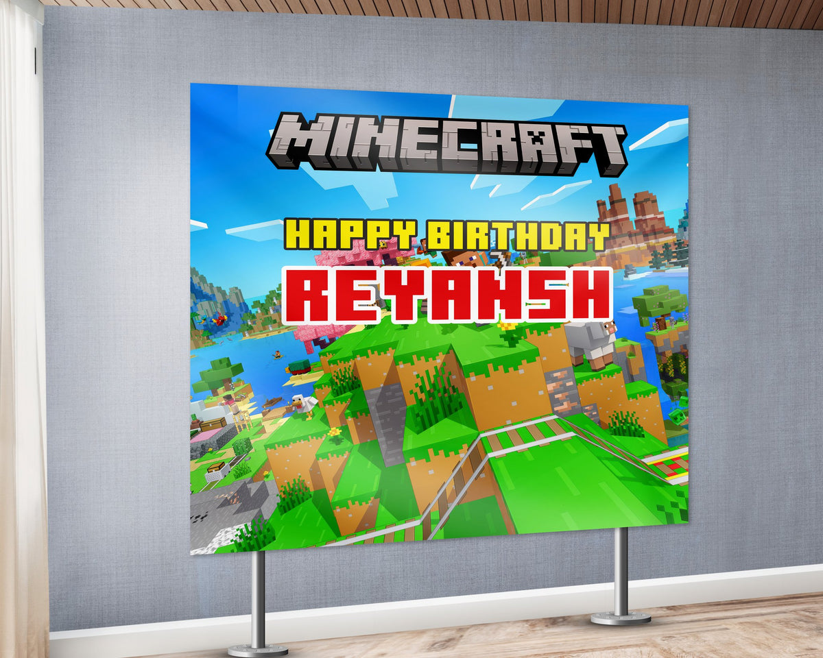 Minecraft Theme Customized Square Backdrop