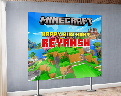 Minecraft Theme Customized Square Backdrop