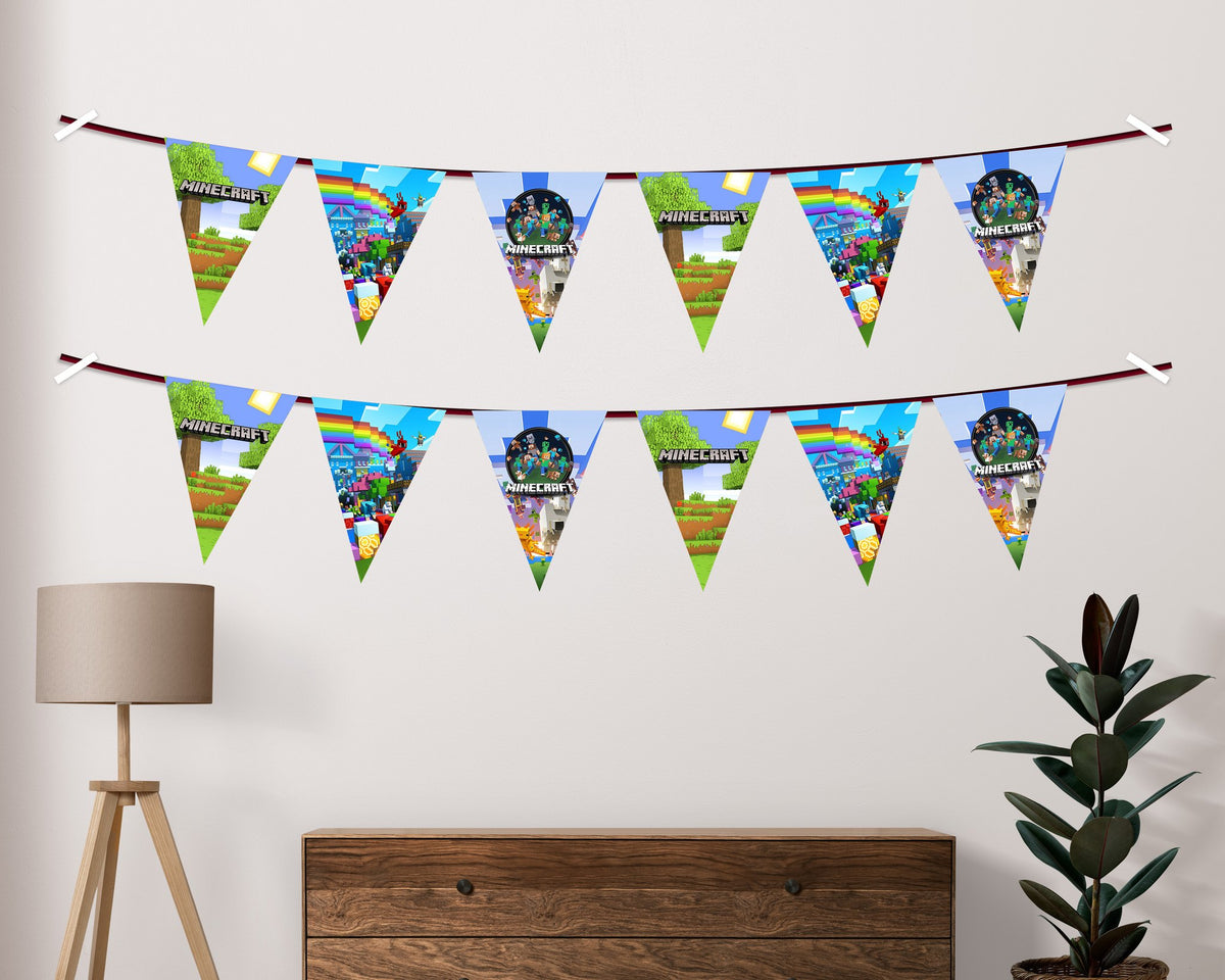 Minecraft Theme Flag Bunting