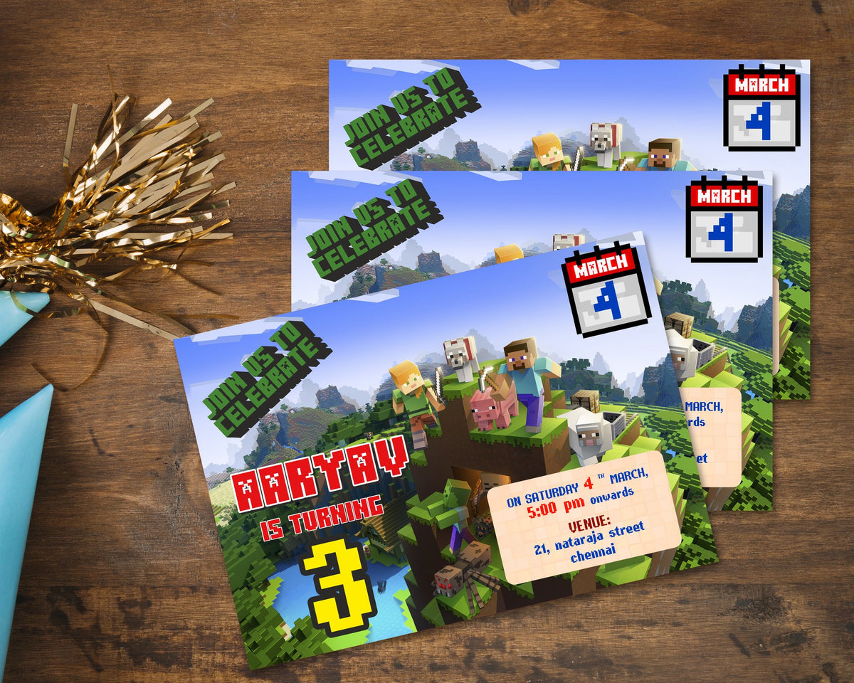 Minecraft Theme Invite