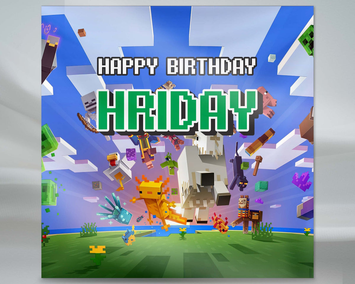Minecraft Theme Square Backdrop