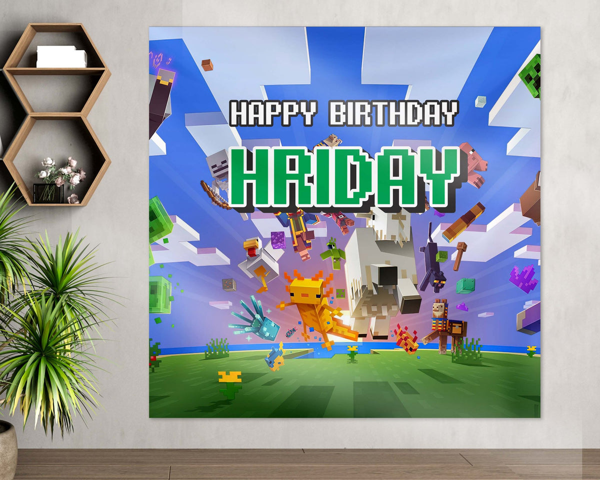 Minecraft Theme Square Backdrop