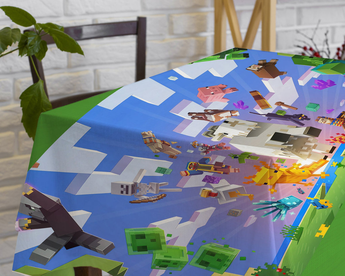 Minecraft Theme Cake Tablecover