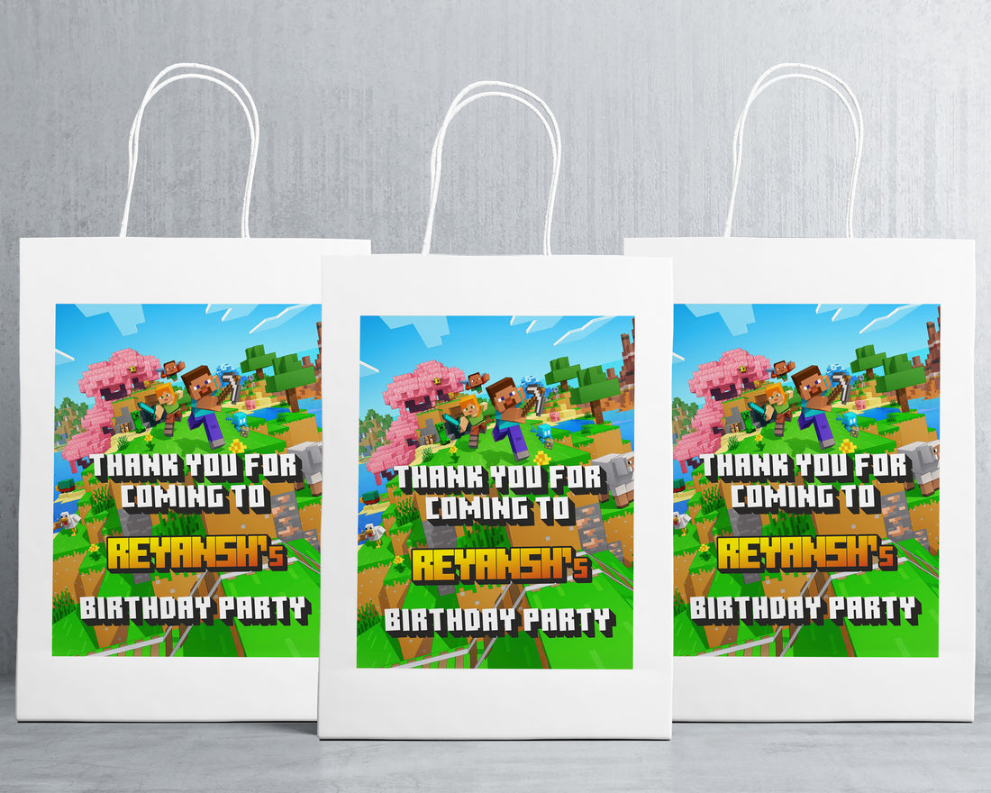 Mine Craft Theme Oversized Return Gift Bag