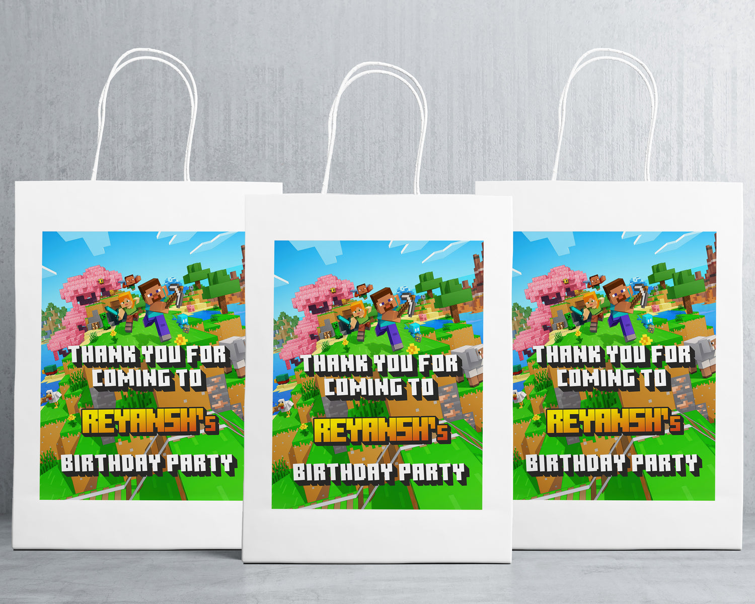 Mine Craft Theme Oversized Return Gift Bag
