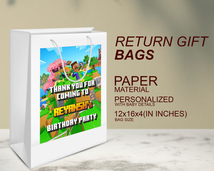 Mine Craft Theme Oversized Return Gift Bag