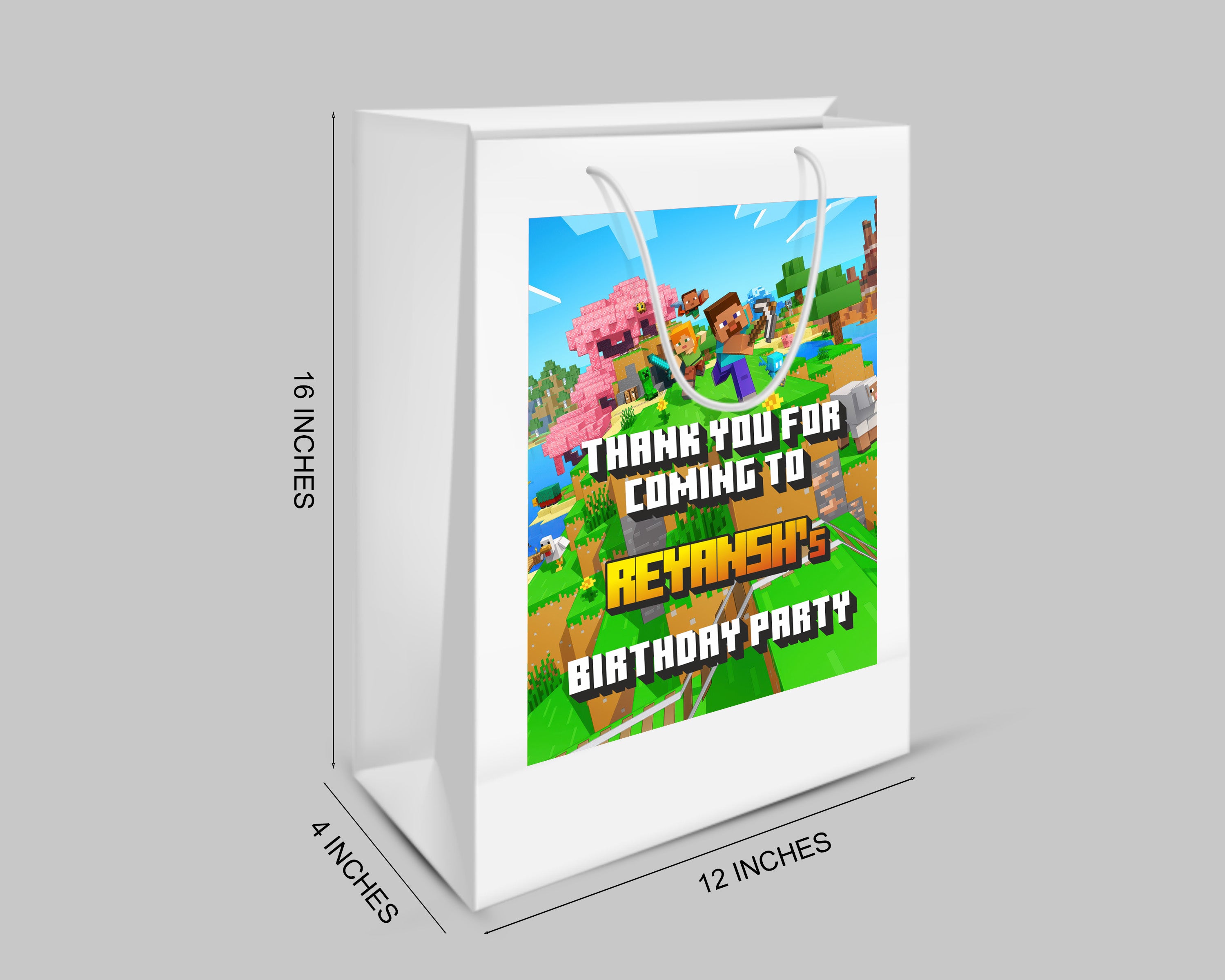 Mine Craft Theme Oversized Return Gift Bag