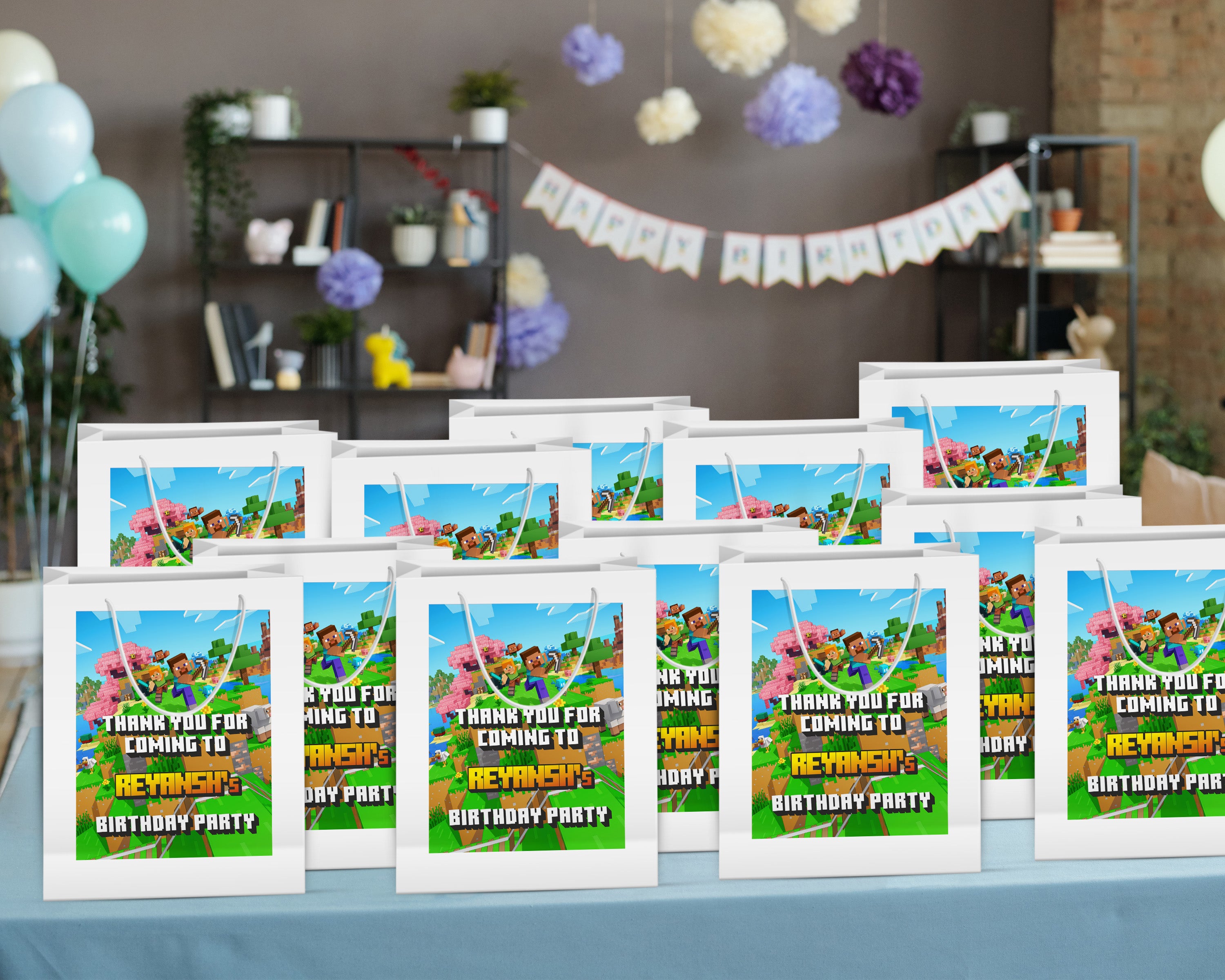 Mine Craft Theme Oversized Return Gift Bag