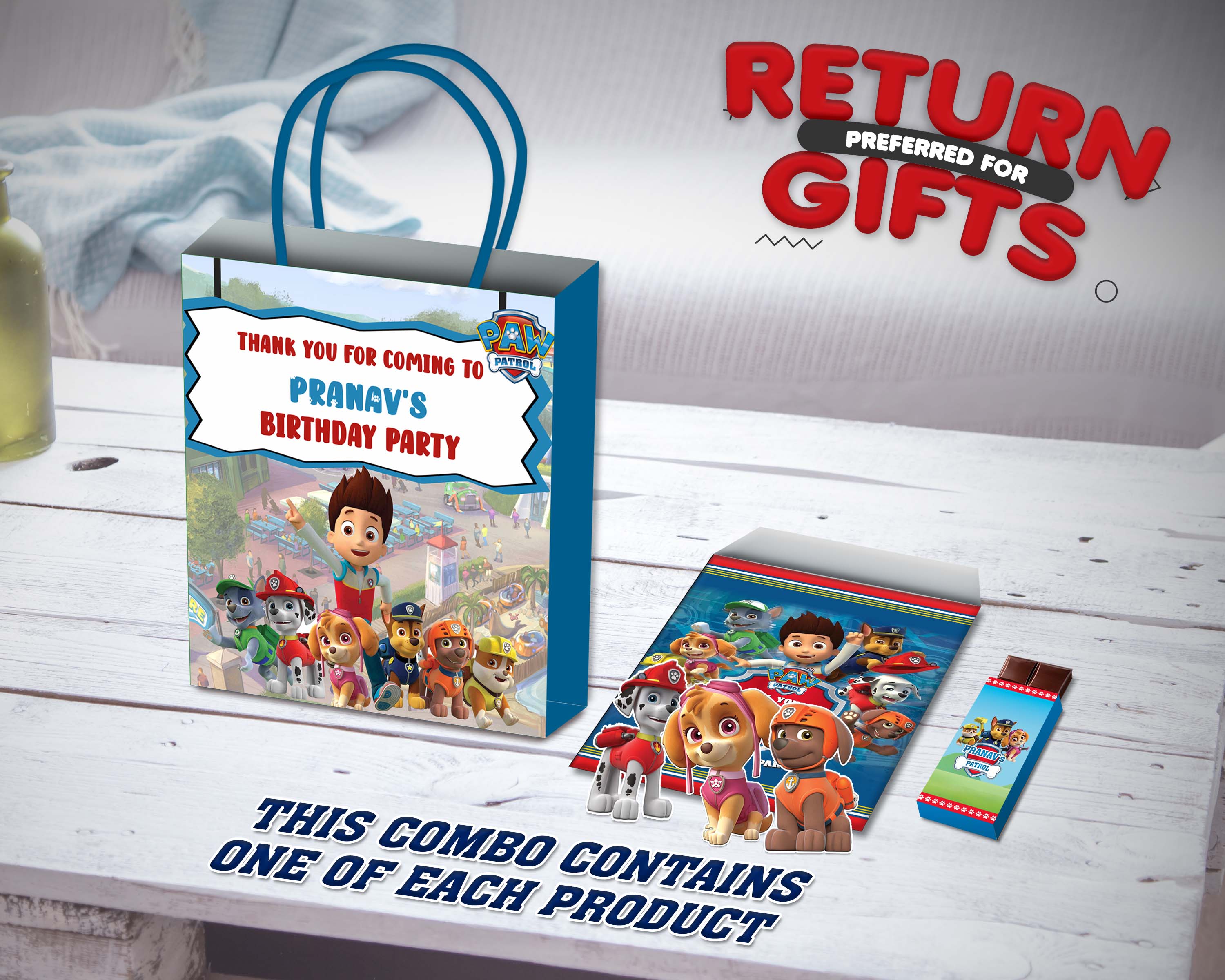 Paw Patrol Theme Return Gift Combo