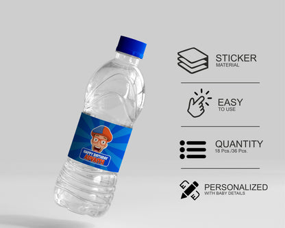 Blippi Theme Water Bottle Sticker