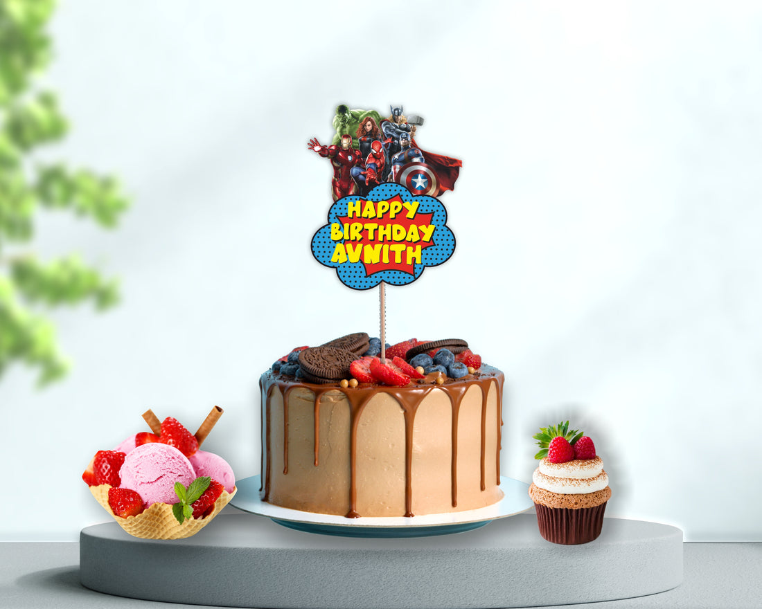 Avengers Theme Cake Topper