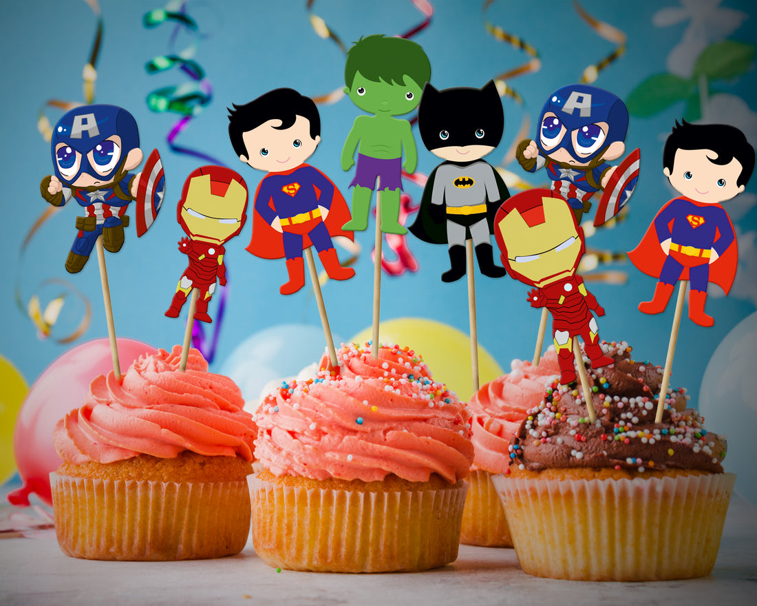 PSI Avengers Theme Classic Cup Cake Topper