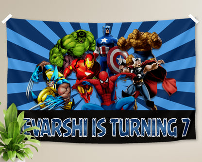 PSI Avengers Theme Customized Backdrop