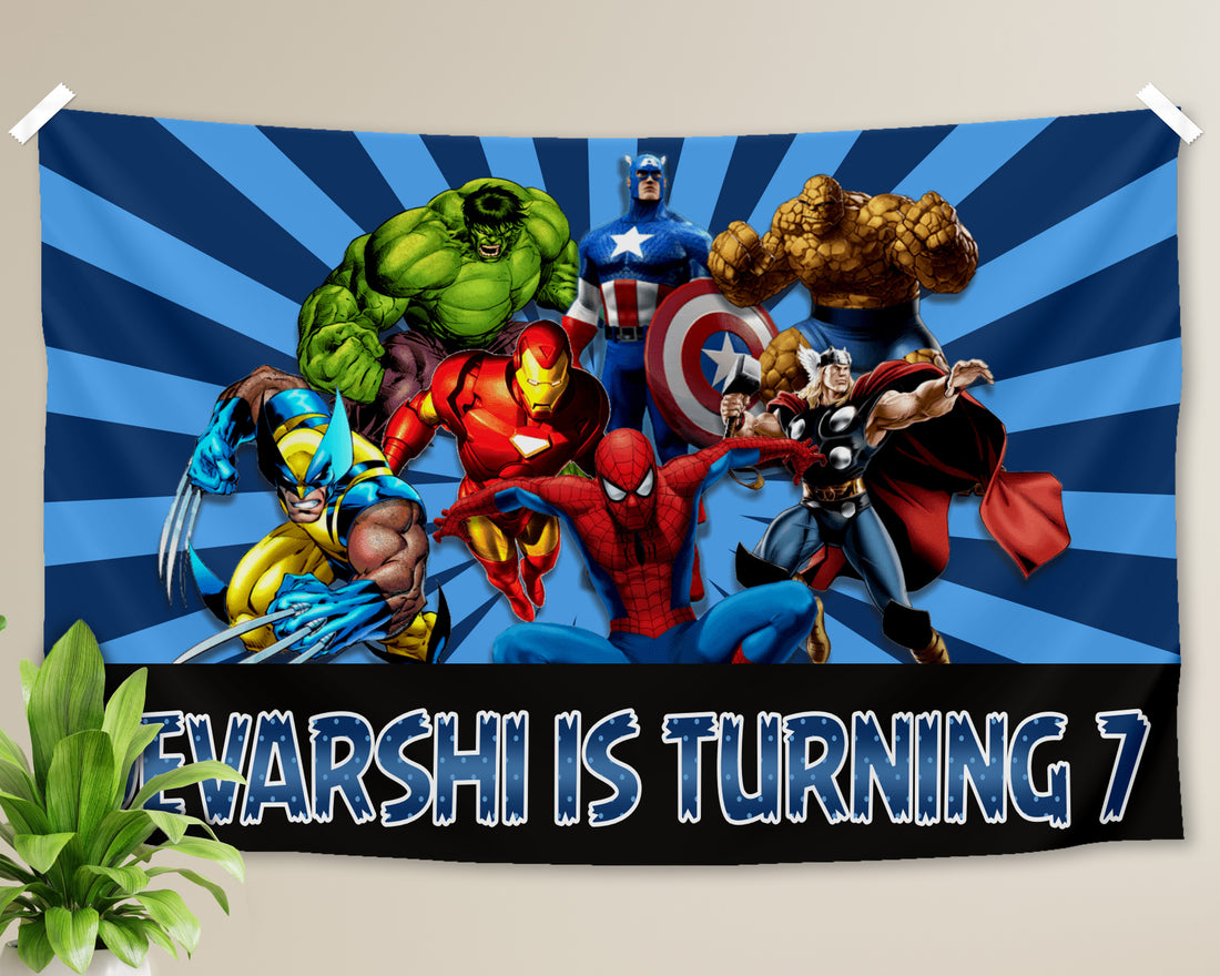 Avengers Theme Customized Backdrop