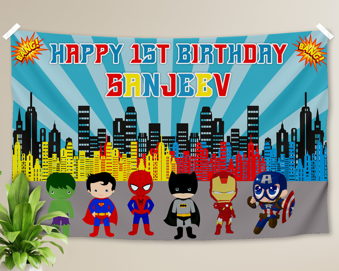 Avengers Theme Personalized Backdrop