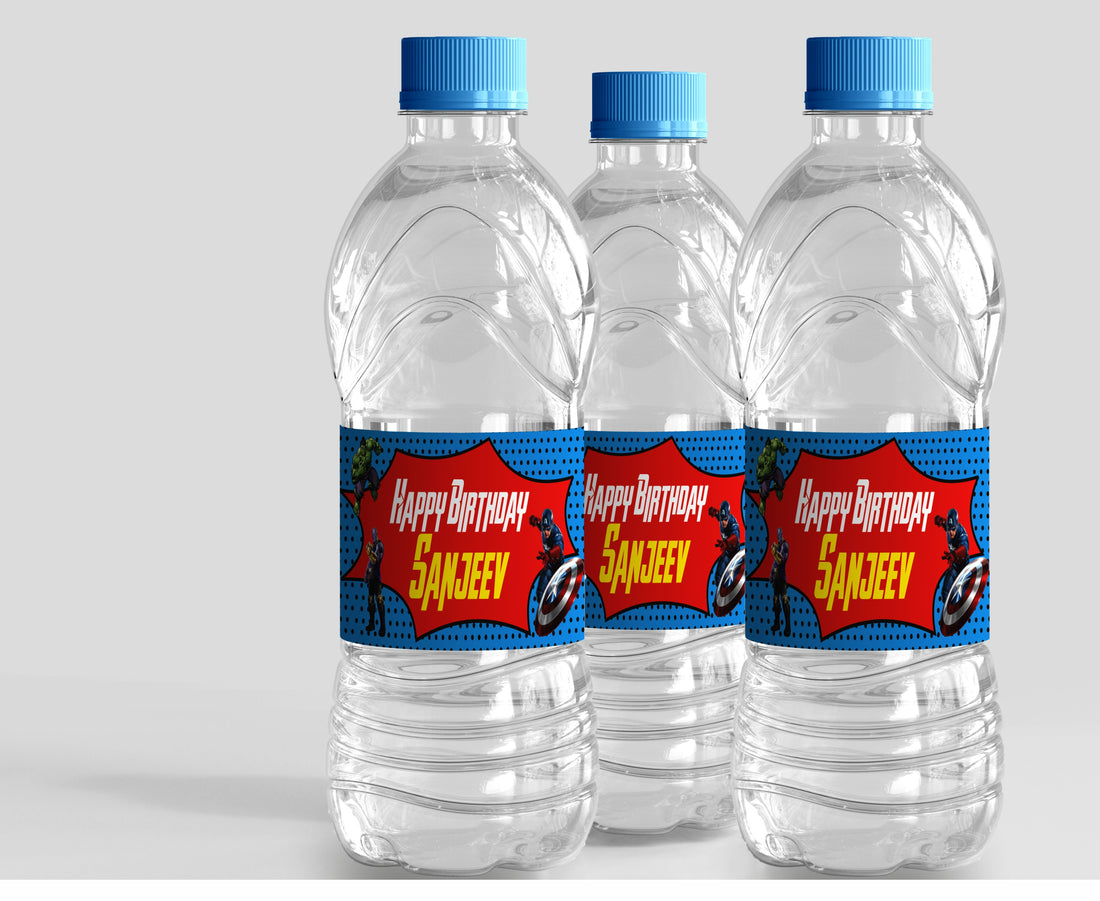 Avengers Theme Water Bottle Sticker