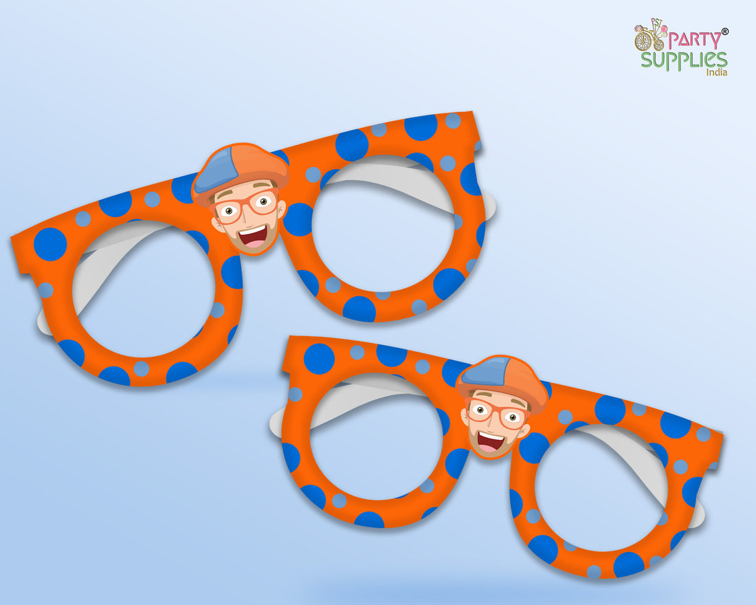 Blippi Theme Birthday Party glasses