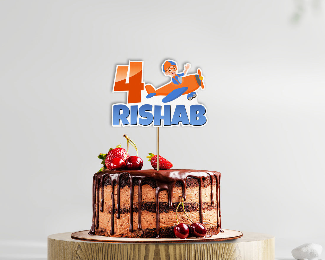 Blippi Theme Cake Topper