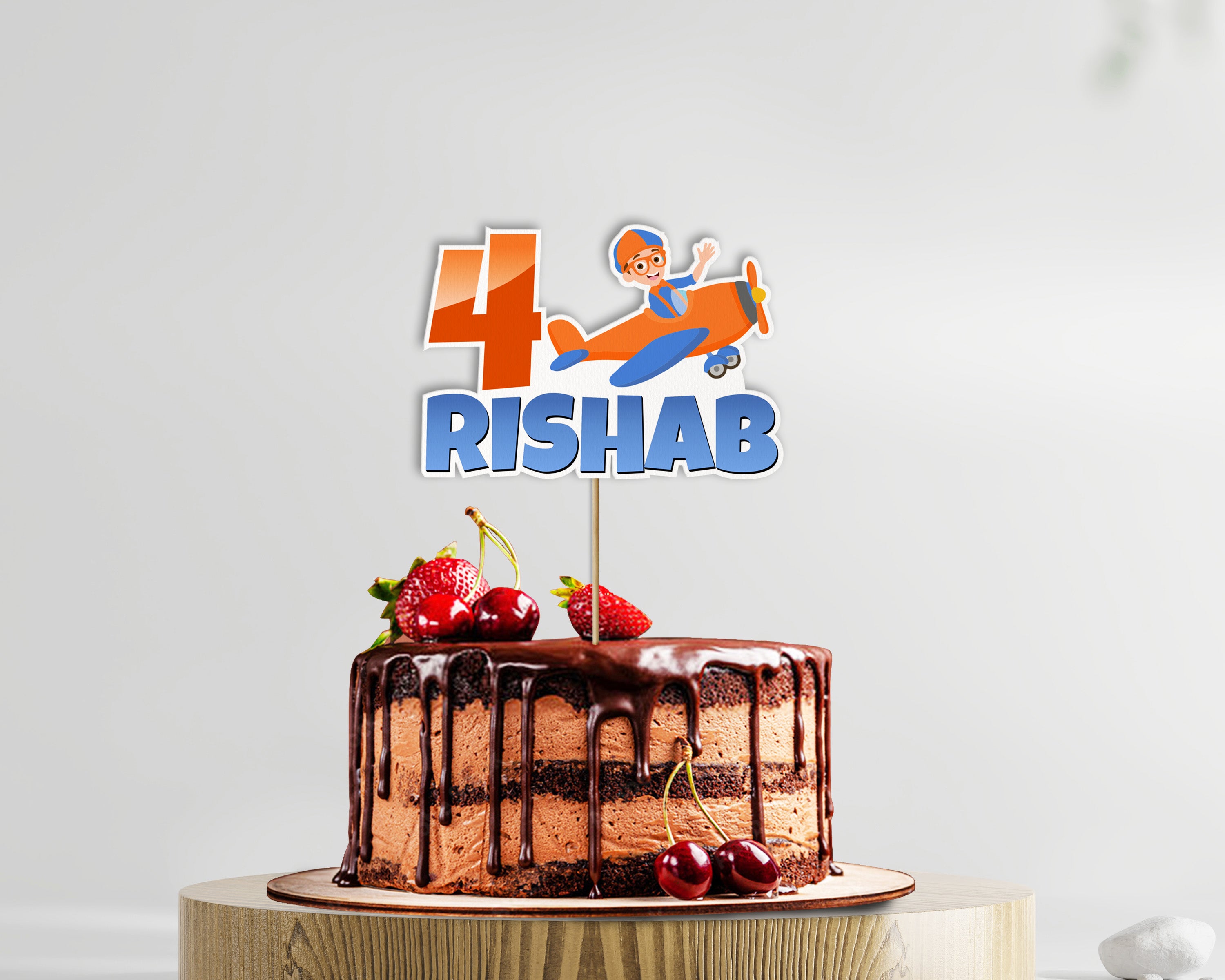 Blippi Theme Cake Topper