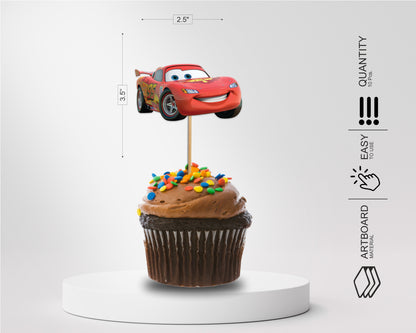 PSI Car Theme Cup Cake Topper