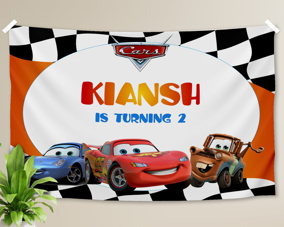 Car Theme Personalized Backdrop
