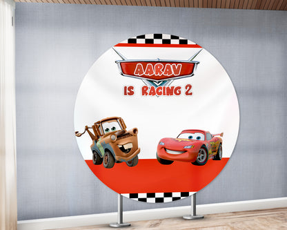 Car Theme Round Backdrop