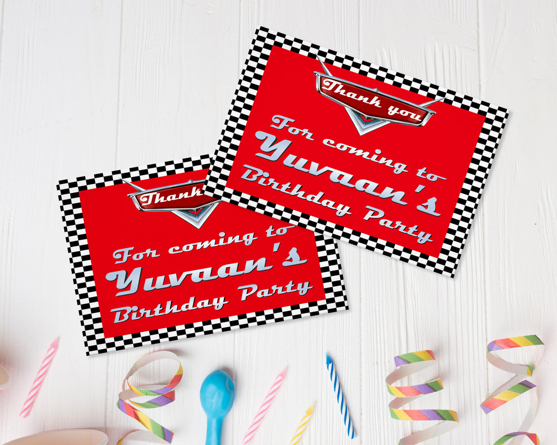 Car Theme Thank You Card